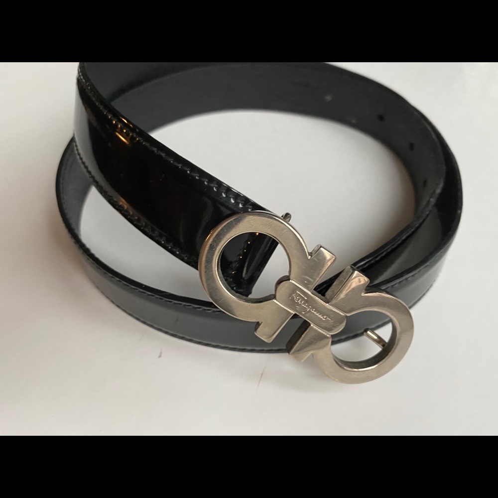 Authentic Ferragamo Patent Leather Belt